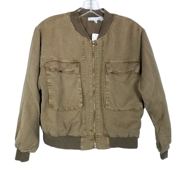 Young Fabulous & Broke Jackets & Blazers - YOUNG FABULOUS & BROKE Tencel Bomber Jacket Lightweight Lined Womens size XS NWT